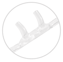 AEROpart® Sauerstoff-Brille 12-S mit 2m Schlauch, gebogene Nasenstutzen