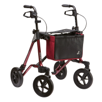Leichtgewicht-Rollator TAIMA VENTUM mit Tasche, amarena