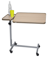Bett-Tisch mit geteilter Platte 40x78cm, Höhe 72-115cm, Walnuss