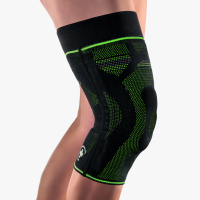 BORT StabiloGen Sport mit Haftband Kniebandage, schwarz/grün