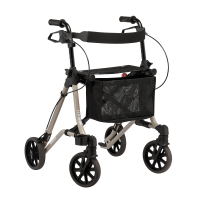 Leichtgewicht-Rollator TAIMA M2 mit Rückengurt und Tasche, sandstein