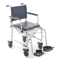 Dusch- und Toilettenrollstuhl INVACARE H263 LIMA, geschlossener Hygieneausschnitt im Sitzpolster