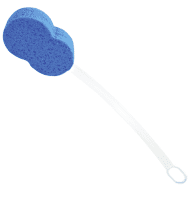 Rückenschwamm mit Griff ca.56cm, weiß/blau