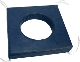 Toilettenstuhlkissen 42x42x6cm Kunstleder blau