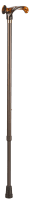 Leichtmetallstock mit anatomischem Griff in Bernsteinoptik, versellbar, bronze