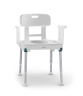 Dusch- und Toilettenstuhl Aquatec Pure Azure, feststehend, Öffnung ohne Deckel