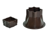 Betterhöher ca. 7,2 x 7,2 x 8 bis 13 cm, braun, getrennt, zwei Teile