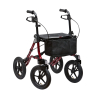 Rollator TAiMA XC, luftbereift, Netz, Rückengurt und Stockhalter, rot-metallic