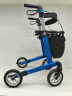 Rollator SERVER C PUR-Softräder, mit Stockhalter, Tasche, Rückengurt SKY BLUE, Seitenansicht mit Klingel