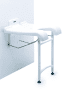 Duschklappsitz AQUATEC SANSIBAR mit Ausschnitt weiß
