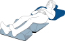 Semi-Fowler-Kissen CAREPUR_Anwendung 1
