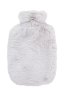Wärmflasche mit Flauschbezug extra soft, Farbe alabaster (hellgrau)