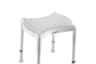 Duschhocker AQUATEC DOT mit 2 Auschnitten SH 40-55cm, grau