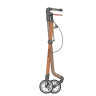 Indoor-Rollator Pixel mit Tablett und Tasche, toffee-braun, zusammengeklappt