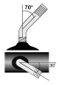 Schlauch für Standard-Rollstuhl 6x1.1/4(150x30)AV 70°/30°