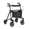 Leichtgewicht-Rollator TAIMA M2 mit Rückengurt und Tasche, kupferrot