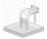 Duschklappsitz varioporto, weiß