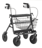 Rollator FAKTO+ mit Tablett,Korb,Stockhalter, mangan grey metallic (VPE: 2 Stück)