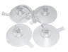 Sauger-Set für Badewannenlifter Bellavita (4 schwenkbare Sauger), transparent