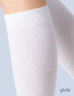 Gilofa Wadenstrumpf aus Baumwolle, Farbe weiß, Nahaufnahme