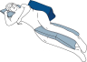 Deltakissen CarePur M 60 x 41 cm blau_Anwendung 2