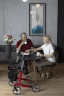 Rollator ATHLON SL Carbon Standard mit Stockhalter und Tasche, TPE Bereifung, Farbe rot