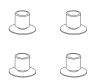 Gummifüße für TOMTAR Duschhocker/-stuhl (VPE: 4)