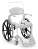 Dusch- und Toilettenrollstuhl Clean 24 "Räder, Sitzhöhe 55cm, weiß