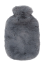 Wärmflasche mit Flauschbezug extra soft, Farbe grau