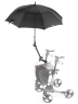 Rollatorschirm TOPRO mit Multifunktionsarm, schwarz