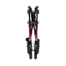 Rollator TAiMA XC, luftbereift, Netz, Rückengurt und Stockhalter, rot-metallic, gefaltet