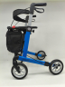 Rollator SERVER C PUR-Softräder, mit Stockhalter, Tasche, Rückengurt und Klingel SKY BLUE