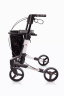 Rollator Troja Original Black Series M, silber, Seitenansicht