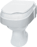 Toilettensitzerhöhung TSE 120, ohne Armlehnen, mit geschlossenem Deckel