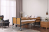 Pflegebett Ecofit S 90 mit Seitengitter 90 x 200 cm, Buche, Seitengitter hoch, TV-Position