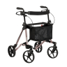 Leichtgewicht-Rollator TAIMA M-E mit Rückengurt und Tasche, Terrarosa