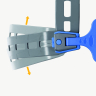 BORT GenuXpress ACL Kniegelenkorthese, grau, Detail Tibia Anlage