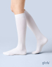 Gilofa Wadenstrumpf aus Baumwolle, Farbe weiß