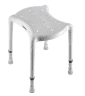 Duschhocker AQUATEC DOT mit 2 Auschnitten SH 40-55cm, grau