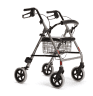 Leichtgewicht-Rollator ECO-light II mit Sitz und Rückenstütze champagner