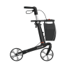 Rollator ATHLON SL Carbon Standard mit Stockhalter und Tasche, TPE-Bereifung, schwarz