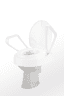 Toilettensitzerhöhung TRILETT2 mit Armlehnen,weiß