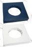 Toilettenstuhlkissen 42x42x6cm Kunstleder blau