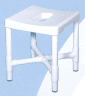 Duschhocker DH 49 mit Hygieneöffnung weiß