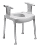 Toilettenstützgestell Swift mit Armlehnen und Spritzschutz Sitzhöhe 42-57cm