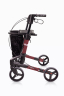 Rollator Troja Original Black Series M, rot, Seitenansicht