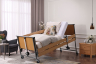 Pflegebett Ecofit S 90 mit Seitengitter 90 x 200 cm, Buche, Schrägstellung,  Seitengitter hoch, TV-Position