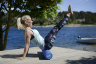 Pilates RollerPro, Anwendungsbeispiel im Sitzen